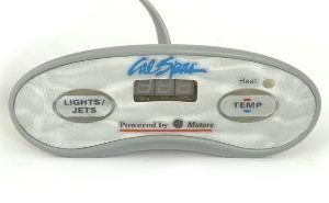 CAL SPAS TOPSIDE CTRL PANEL TWO BUTTON LED (MAJESTIC) ELE09200775