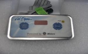 CAL SPAS TOPSIDE CONTROL PANEL , 1500, (C-06/10), (52936) 2 BUTTON LED FOR 1 PUMP W/ CAL SPAS OVERLAY ELE09200774