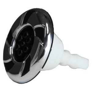 Cal Spas Jet Insert Clear/Black 3" (MMP) Mini Internal, Multi-Massage, Motion ESC. W/Metal (#CS2295171S) PLUCS2295171S