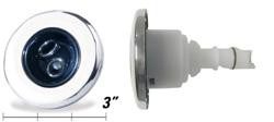 CAL SPAS JET INSERT 3" PRO LOCK ( DOUBLE ROTO ) FULL SS ESC BLACK FLANGE/ BLACK EYEBALL WITH SS RINGS (#29533-132-200) PLU29533-132-200