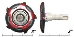 CAL SPAS JET INSERT RED STARFIRE (MED) 3" XL CLUSTER STORM DIRECT. THREADED (#CS2295441CAR-8) PLUCS2295441CAR-8
