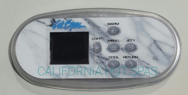 CAL SPAS CONTROL PANEL NEO 1100 (OVAL) JET1, LIGHT (#777-CS00110) W/OVERLAY ELE09002014